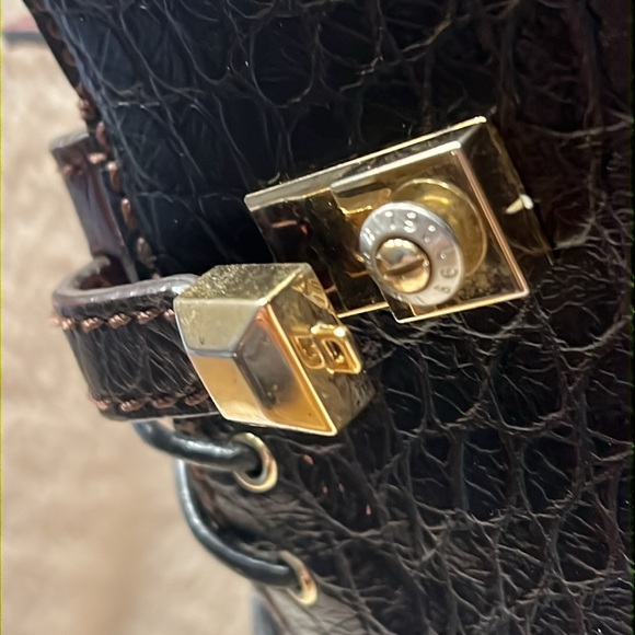 HENRI BENDEL Carlyle Satchel Embossed Crocodile - Picture 7 of 17